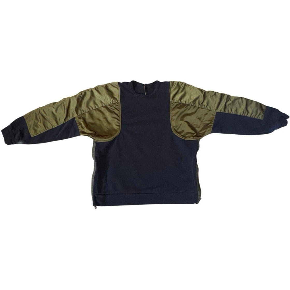 N21 Military Zip Sides Sweatshirt Green Black Medium